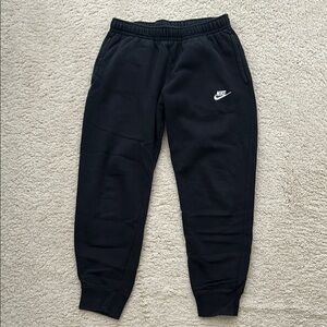 Nike Black Joggers with Elastic Waistband and Cuffed Ankles